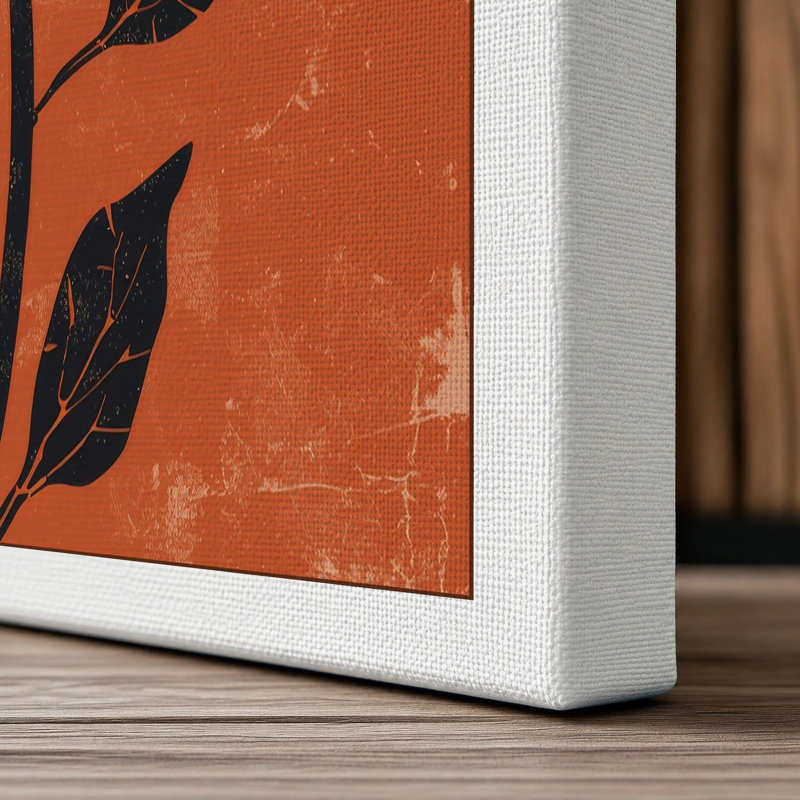 Golden Daisy Botanical - Wrapped Canvas, 36x24 - 91.4 x 61.0 cm, White Border
