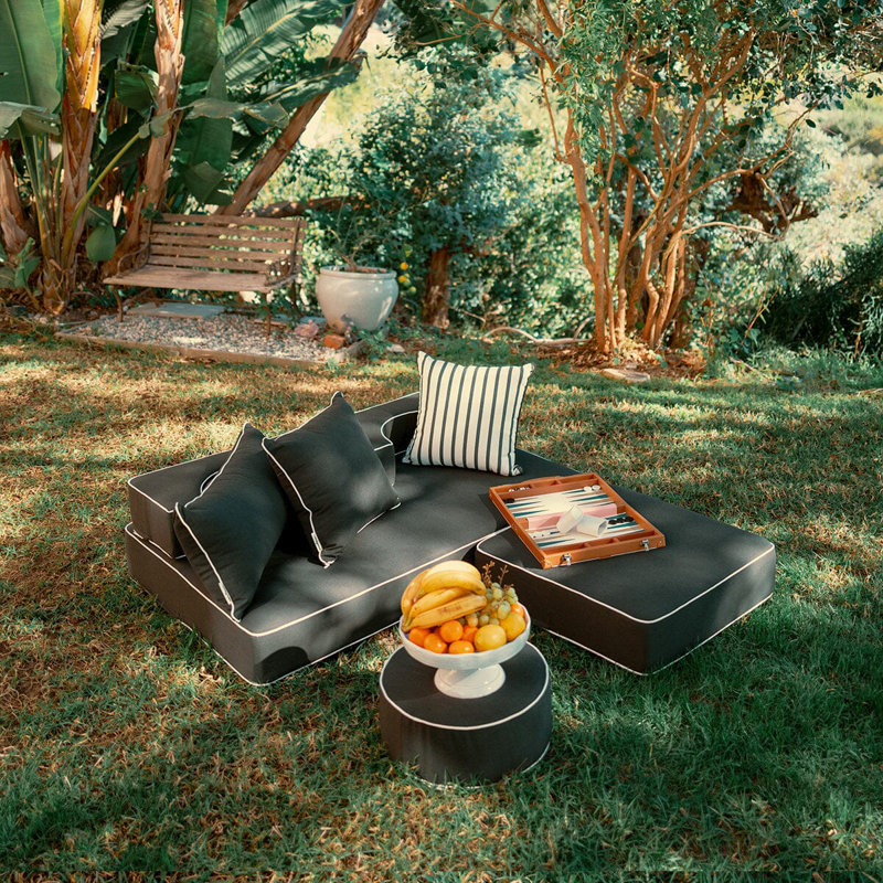 Outdoor Seating Group Cushion, Rivie Black