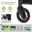 4-Seat Foldable Stroller Wagon for Kids, Side Entry Design with 5-Point Safety Harness, Adjustable Push & Pull Handle and Removable Canopy, Outdoor Kids Wagon Cart-131182324