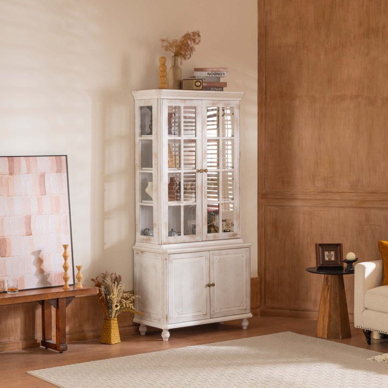 Vitrine 77,5 po H avec rangement
