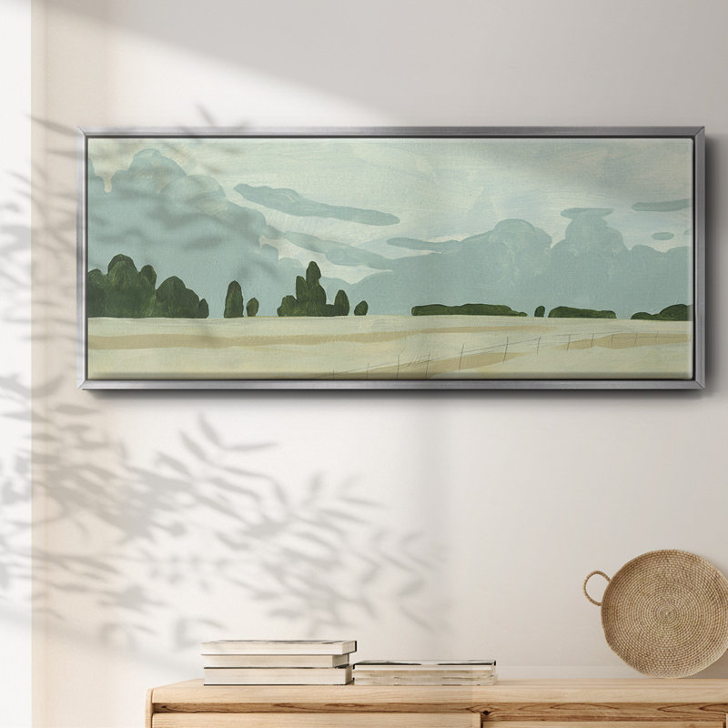 Farmland Study I- Framed Canvas, 20" H x 50" W