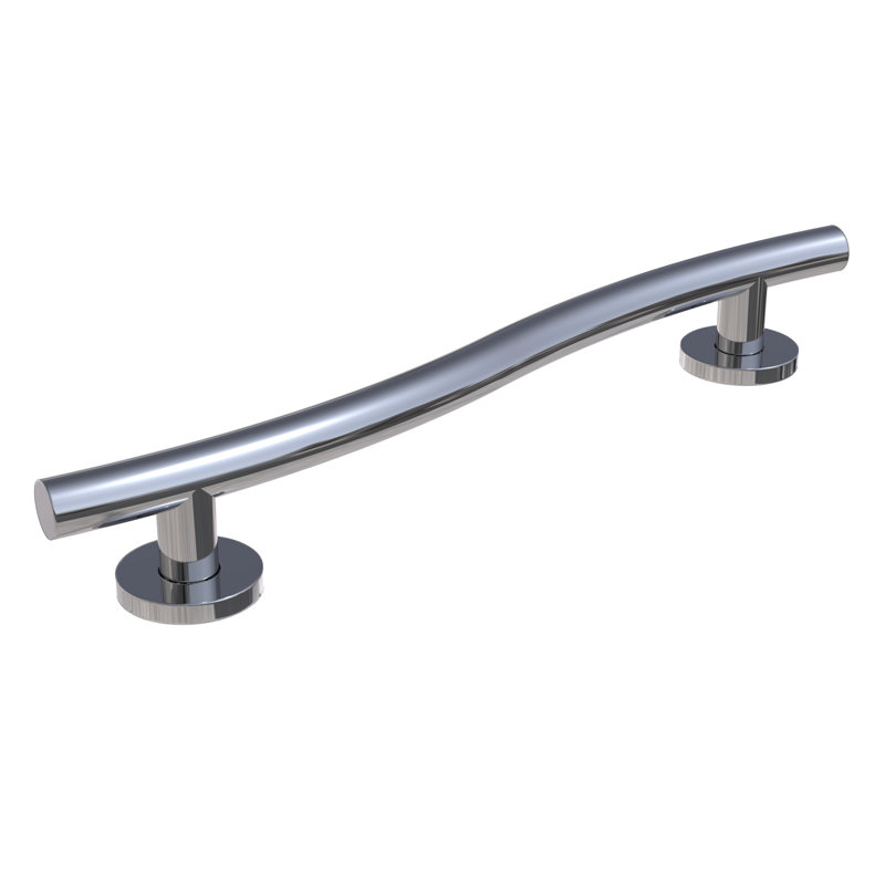 Wave Designer Grab Bar, 3.5" H x 36" W x 1.25" D, Polished Chrome