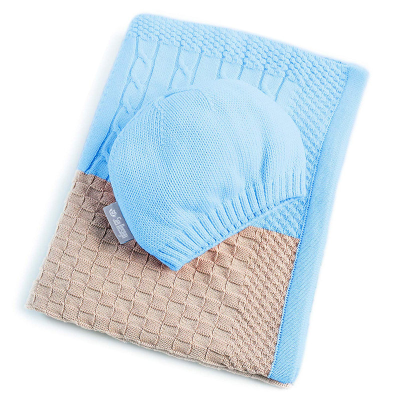 Cotton Baby Blanket, Blue