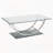 Chrome 2-piece Glass Top Coffee Table Set