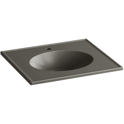 Lavabo de salle de bain rectangulaire en porcelaine vitrifiée avec trop-plein