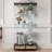 Modern Glass Display Cabinet With Large Drawers,Quick-Assembly Antique Cabinet With LED Lights,Tempered Glass Bookshelf,2-Door Storage Case With 4 Shelves For Living Room And Bedroom,Black And Natural-386424758