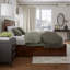 Lit plateforme en bois massif Nantucket avec pied de lit et gigogne-120232360-120232358