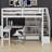 Loft Bed with Storage Staircase, Cabinet, Drawers and L-Shaped Desk-2052841390