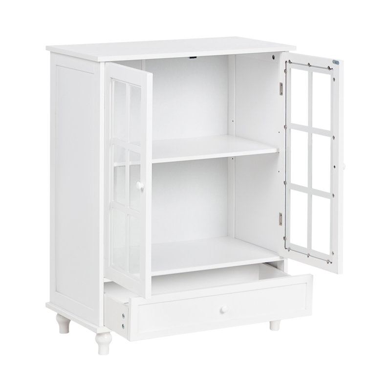 Display Cabinet CARLET Wood 71 cm 38 cm White