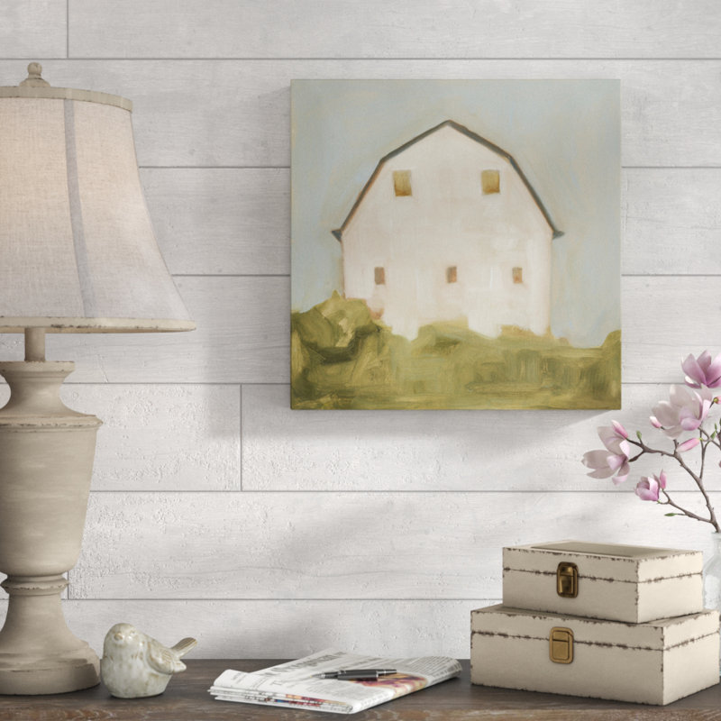 « serene grange iii », peinture sur toile tendue, H 24 po x l 24 po x P 2 po