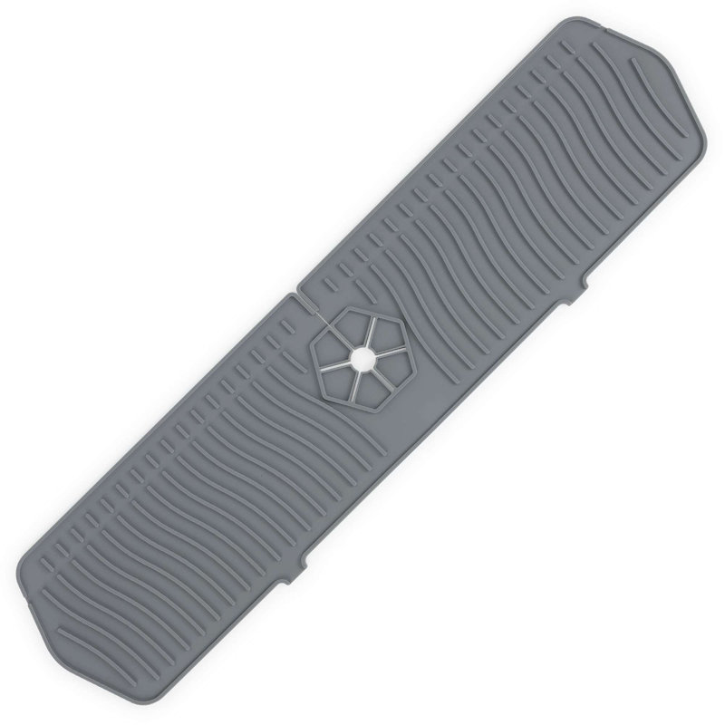 Évier anti-éclaboussures en silicone 24 po x 5,8 po, Gris