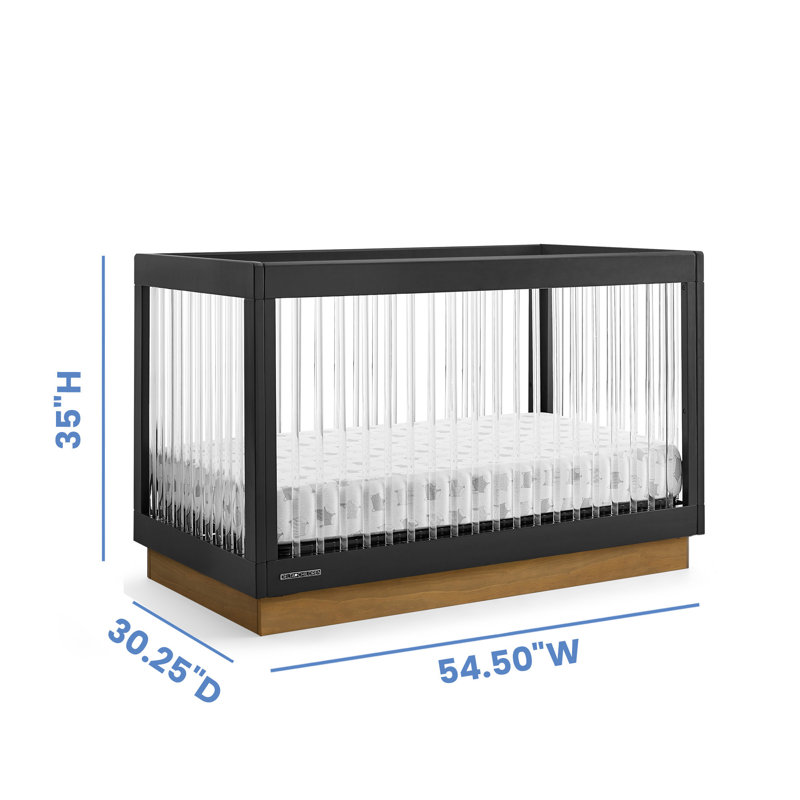 James 4-in-1 Convertible Crib, Gray