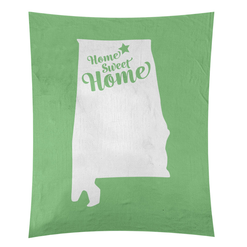 Tapisserie Home Sweet Huntsville, H 80 po x l 68 po, Vert