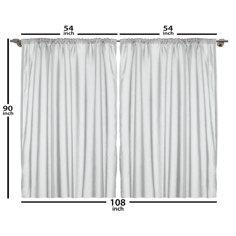 Semi Sheer Curtain Pair, 54'' W x 90'' L