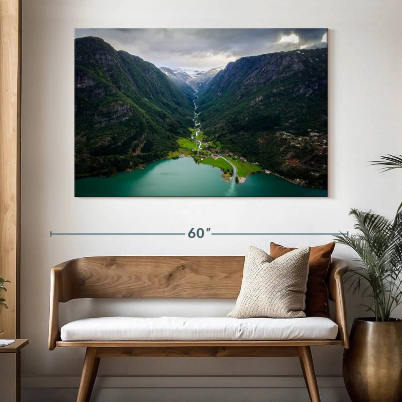 Kavia Odda Mountain Scene, 34" H x 51" W