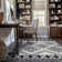 White Geometric Pattern Shag Rug – Medium Pile, Easy To Clean, Pet Friendly