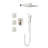 Luxury Bathroom Shower With Head, Hand Shower, Slide Bar, Bodysprays System Versatile For Bath-126673604
