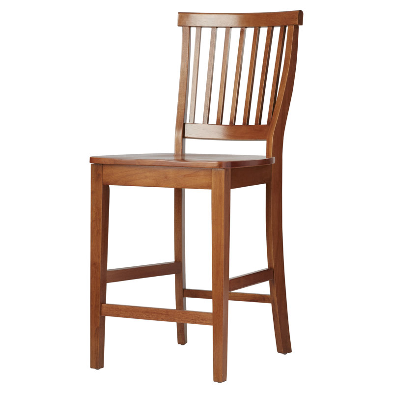 Almendra Solid Wood Counter Stool, Cottage Oak