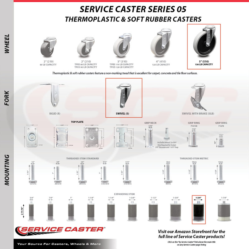 Thermoplastic Rubber Caster