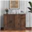 Buffet moderne en bois avec 2 portes et 1 rangement, 2 tiroirs - porte d'armoire de rangement - dessus de table de salle à manger, 43,3 pouces