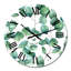 Branche d'eucalyptus sur fond blanc II - Horloge murale tropicale-2003083065