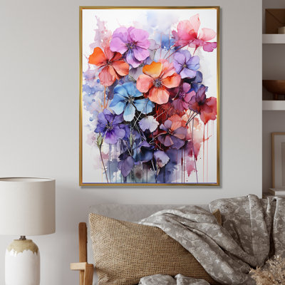 Joyeuse abstraction florale sur toile