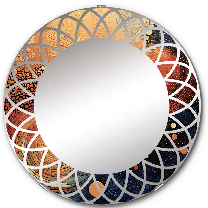 Vyonne - Miroir mural moderne rond, 24 po x 24 po