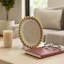 Cadre photo décoratif perlé ovale - Cadre photo minimaliste pour décoration murale - Parfait pour la décoration de vestibule - 10 po, doré-255135914