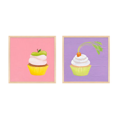 Petits gâteaux aux pommes et aux carottes. «Set of 2» par Katy Montica - Ensemble de 2 reproductions de cadres photo