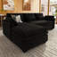 Canapé manuel en L à 3 places avec coussin de siège double amovible Manuel Corduroy-250414996-250414995