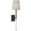 Julie Neill Lucia 21" Cordless Sconce with Linen Shade-2105074077