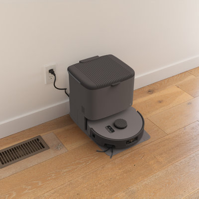 Robot aspirateur et vadrouille BiOmni avec station de vidange automatique 100 jours tout-en-un, station de lavage et de séchage automatique, sacs réutilisables à charbon actif filtrant les odeurs, plastique biosourcé et système de navigation et de cartographie propriétaire Quantum OS développé aux États-Unis
