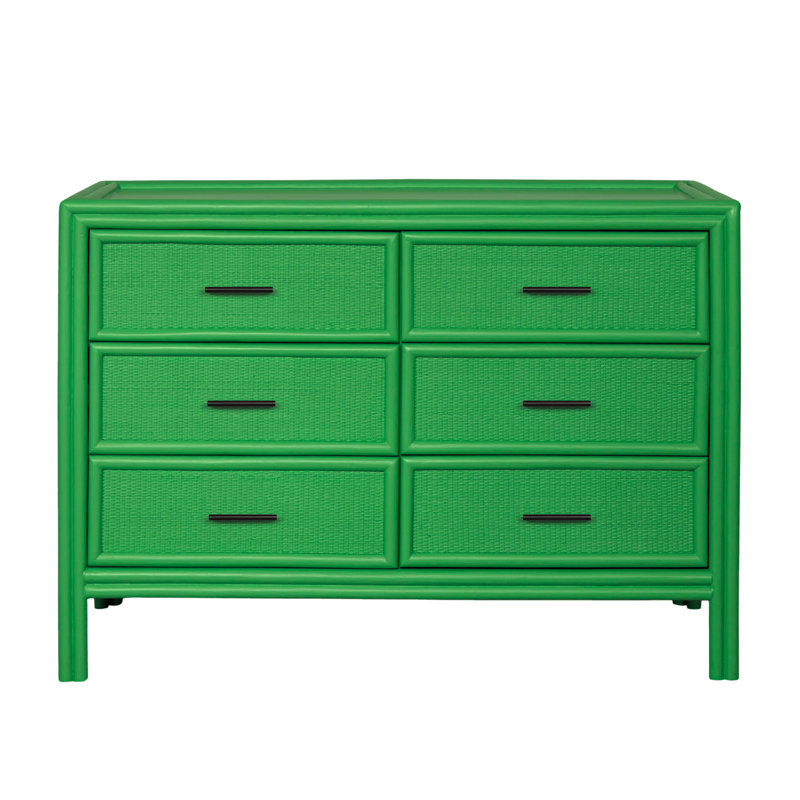 Aruba 6 - Drawer Dresser, Bright Green