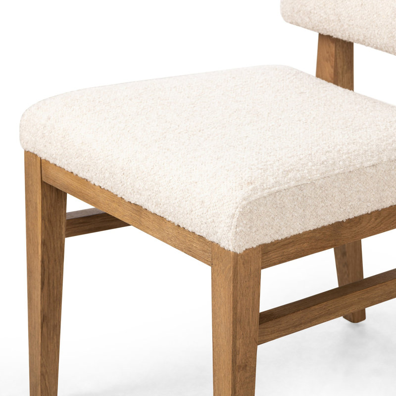 Carlo Upholstered Dining Chair, Cream/Brown, 1_Cream/Brown