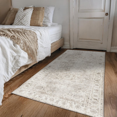 Lefkothea Machine Washable Area Rug Living Room Bedroom Bathroom Kitchen Non Slip Stain Resistant