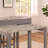 Rustic 5pc Dining Set Counter Height Dining Table w Storage drawer Faux Marble Top 4x Stools Light Grey Dining Room Furniture