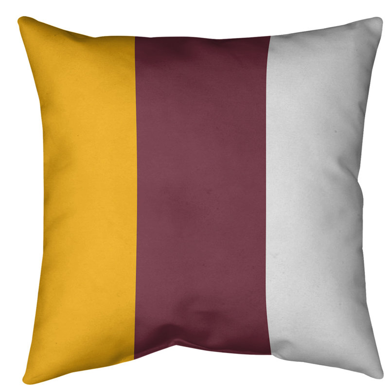 Coussin décoratif d'intérieur/d'extérieur, 18 po x 18 po, Bourgogne