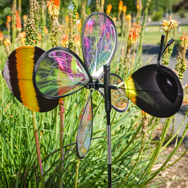 In The Breeze 2481- Rainbow Poly Double Vortex Spinner - Mesmerizing