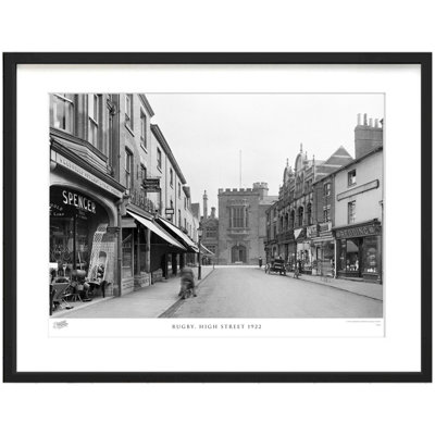 Rugby, High Street 1922 by Francis Frith - Single Picture Frame Print