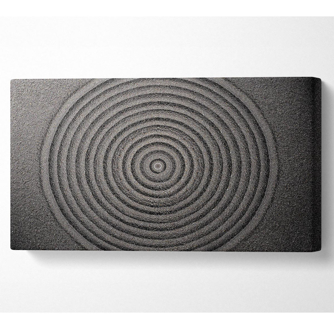 Perfekte kreisförmige Sandformation Zen Wide Canvas Print