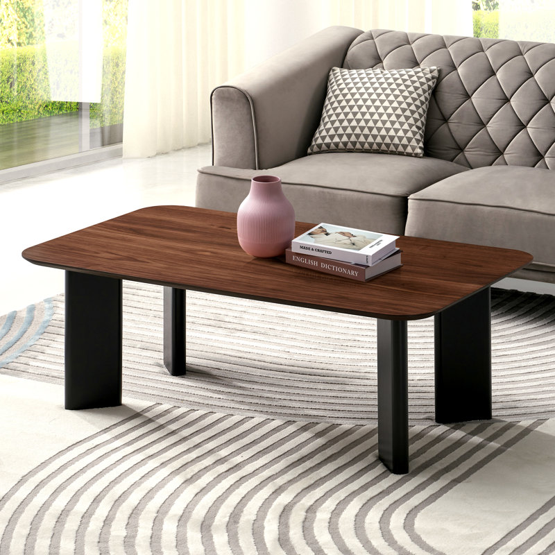 Joss 4 Legs Coffee Table, Walnut
