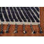 Tapis oriental marocain bleu abstrait 5 x 8
