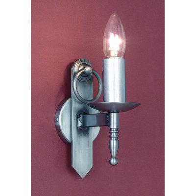 Bauman Steel Candle Wall Light