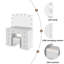 Meuble-lavabo luxueux avec 10 ampoules Hollywood, 3 modes d'éclairage couleur, une coiffeuse classique avec tabouret rembourré et 9 tiroirs de rangement pour la chambre à coucher