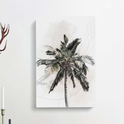 Cuban Palm Tree in Abstract - Wrapped Canvas