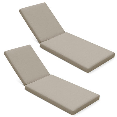 Custom-Fit, Only Covers, 2Pcs Outdoor Olefin Chaise Lounge Cushion Cover