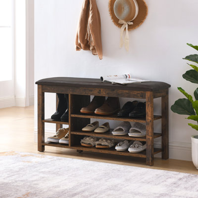 Banc à langer à hauteur ajustable en bois d'hévéa naturel avec siège confortable, espace de rangement dissimulé et grands compartiments de rangement
