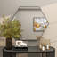 Miroir mural hexagonal en bois avec cadre minimaliste-1824171746