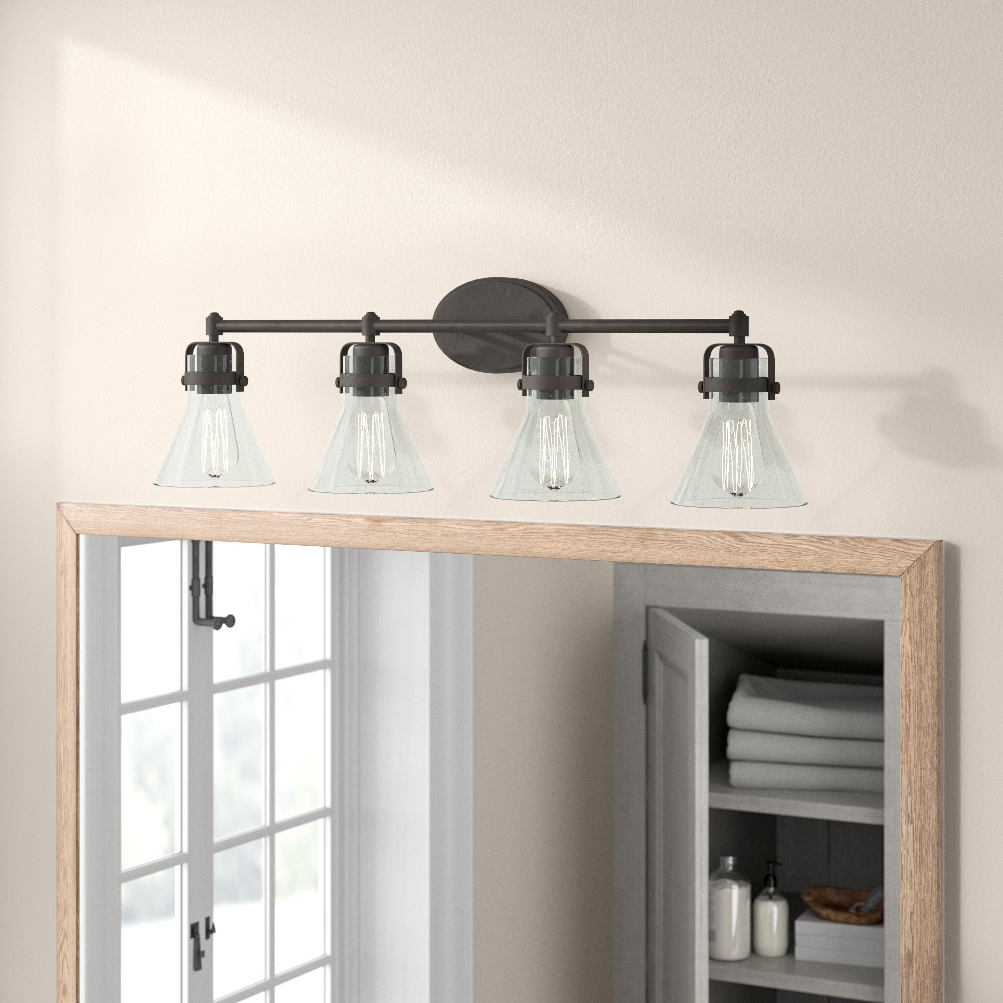Urbana Seeded Dimmable Vanity Light, Oil Rubbed Bronze, No, 4