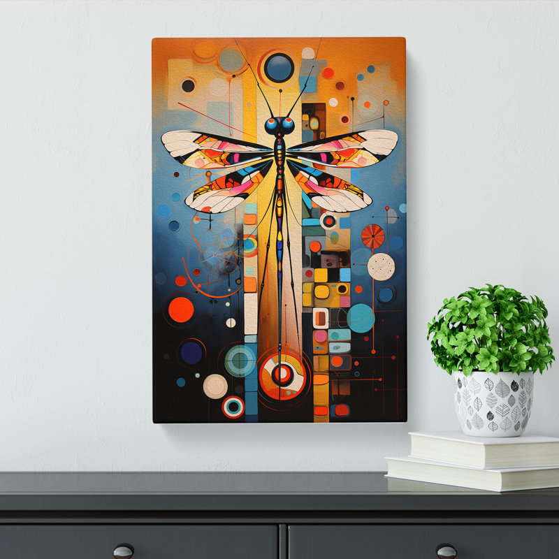 Dragonfly Dadaism - Wrapped Canvas, 60cm H x 40cm W x 3cm D